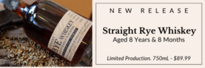 New Release Straight Rye Whiskey
